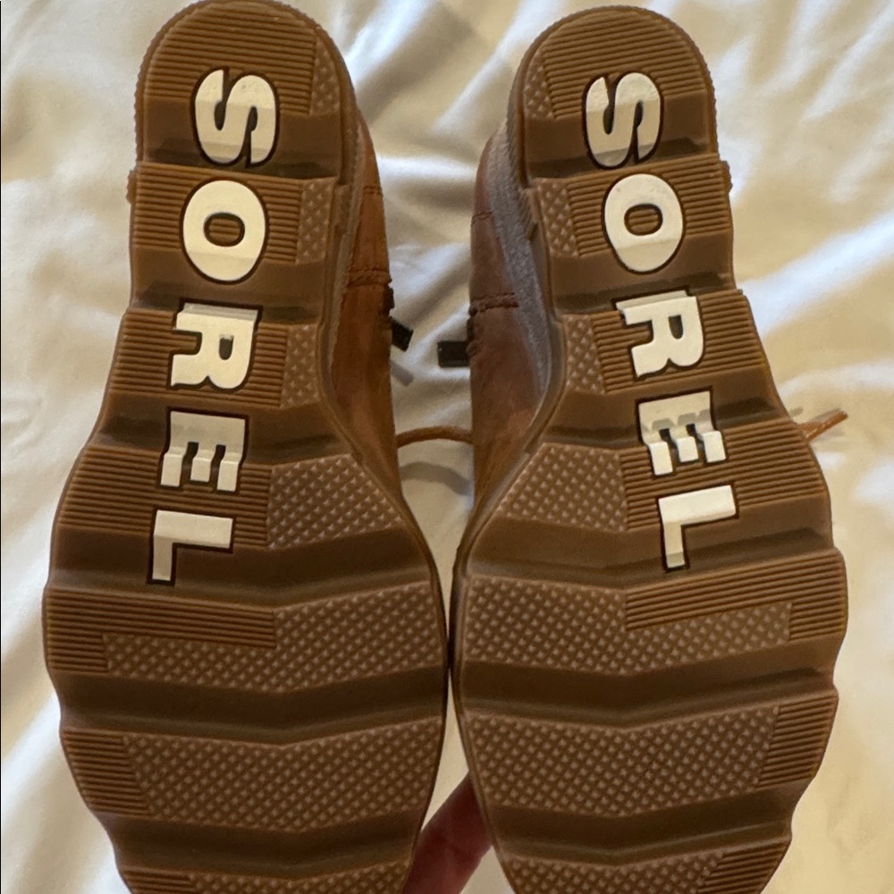 Women's Sorel Joan Uptown Lace-up Ankle Boots in the color Iced Tea - Picture 9 of 10